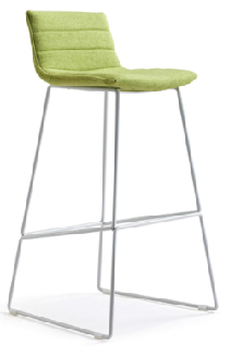 Newcity 337 High Metal Paint Foot Fabric Seat Chair Mobili Design unico Sedia alta da ufficio Sgabelli da bar di alta qualità Sedia da bar Commercio all'ingrosso cinese Foshan