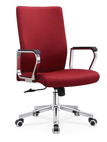 Newcity 6612 Red Color Comfortable Office Chair Professional Manufacture Staff Office Chair Fixed Arm Office Chair Italian Office Chairs Meeting Room Chair Chinese Supplier Foshan