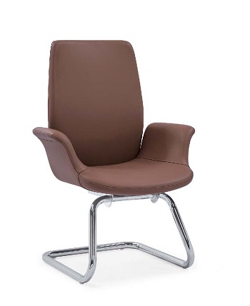 Newcity 6681C Appearance PU  Visitor Chair High Quality Modern Chair Comfortable Executive Visitor Chair Metal Chrome Foot Visitor Chair Supplier Chinese Foshan