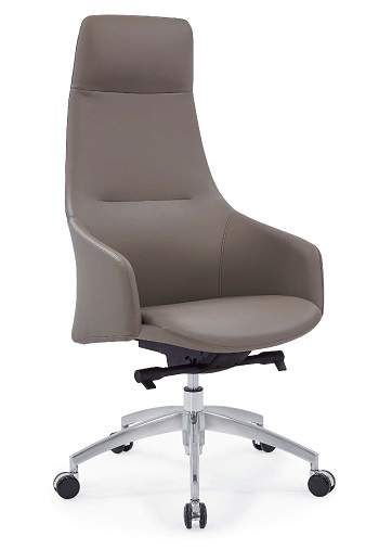 Newcity 6682A CEO Office Furniture Aluminium Base Office Chair New Design PU Office Chair Fashionable High Back Office Revolving Office Chair Chinese Foshan Supplier
