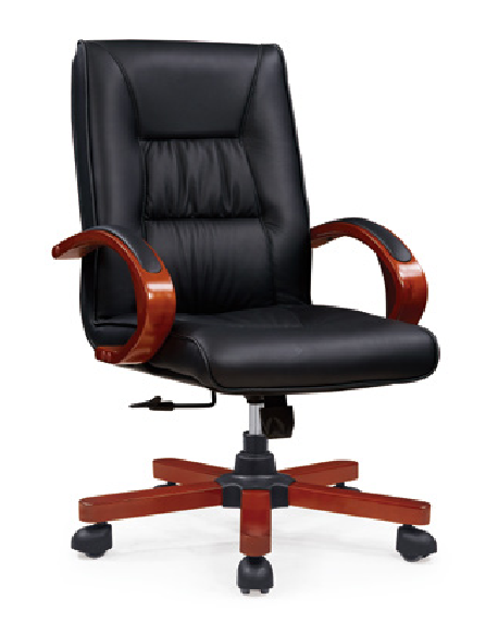 Newcity 8109 Wholesale High Quality Classical Swivel Office Chair Solid Wood Genuine/PU Leather Classic Custom Design Series Classical Office Chair Supplier Chinese Foshan