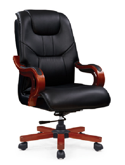 Newcity 869A-2  Luxury Boss Series Business Swivel Chair  Five-star Wood Foot Classical Office Chair Luxury Genuine Leather Chair Supplier Chinese Foshan