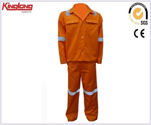 100% bawełny ognioodpornej pracy Uniform, Spodnie i kurtka z reflektorem ognioodporne