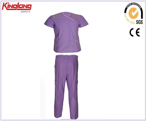 100% Algodão Hospital Medical Scrubs, Uniformes Enfermeira Vestido Oem Design Desgaste Enfermeira