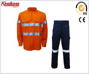Προμηθευτής 100% Cotton Safety Work Uniform, κατασκευαστής πουκάμισων και παντελονιών εργασίας HIVI