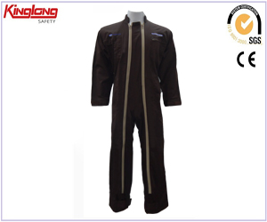 100%cotton Men's Coverall With 2 long zipper,Safety workwear coverall Supplier