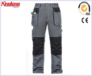 Pantaloni da lavoro in cotone 100%, ginocchiere per pantaloni da lavoro in cotone 100%, pantaloni cargo con ginocchiere per pantaloni da lavoro in cotone 100%