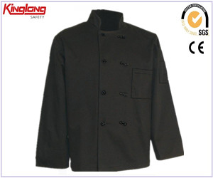 Черная куртка шеф-повара, форма куртки шеф-повара для работы на кухне, форма куртки шеф-повара для работы на кухне, черная форма куртки шеф-повара