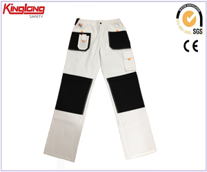Proveedor de pantalones de carga duraderos de lona China, fabricante de pantalones de trabajo de lona blanca