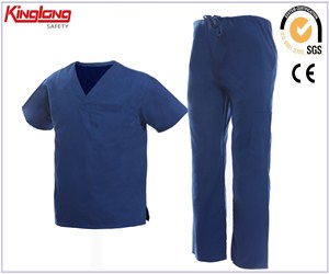 Uniforme de enfermeira médica de fábrica da China, uniforme hospitalar de polialgodão para médico e enfermeira