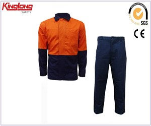 Macacão refletivo de fábrica na China, uniforme de trabalho de mangas compridas para homens