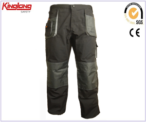 Pantalones cargo con rodilleras de fabricación china con multibolsillos para hombres