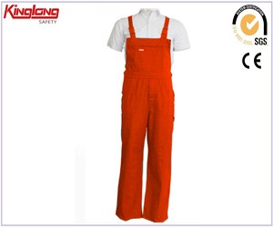 China Manufacture Red Bib Pants Wholesale,Cotton Bib Trousers