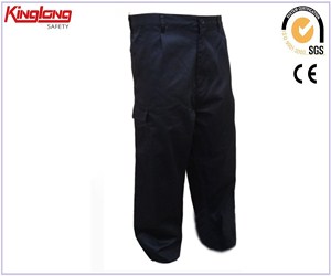 China Manufacturer Dark Blue Cargo Pants,100% Cotton Six Pocket Cargo Trousers