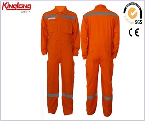 Monaróir tSín Polycotton Coverall d'Fhir, Éadaí Oibre Clúdaigh Ard-Infheictheachta