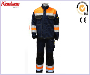China Manufacturer Reflective Work suit,Protective Safety Pants and shirt in Construction