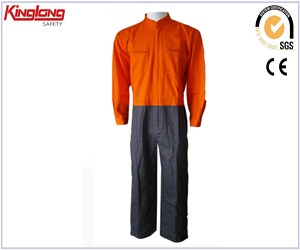 China Supplier Color Combination Work Coverall,Cotton Orange Coverall With Price