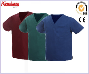 Ziekenhuisuniform van polykatoen van Chinese leverancier, verpleegkundige scrubs voor mannen en vrouwen