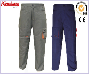 Китайские рабочие брюки из поликоттона, дешевые брюки-карго с несколькими карманами для мужчин