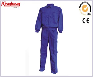 China Supplier long sleeeves blue uniform,mens safety uniform with elastic waist