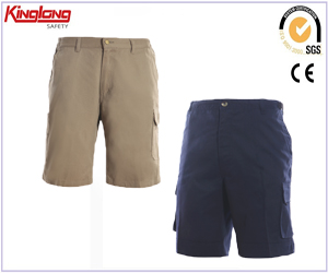 China Wholesale 100% Cotton Cargo Shorts,Elastic Short Pants with Multipocket