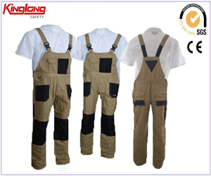 Chiny Hurtownia spodni na szelkach Polycotton Cargo, spodnie na szelkach w kombinacji kolorów dla mężczyzn