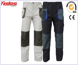 Calças de trabalho de polialgodão China Wholesale, calças cargo multibolsos para homens