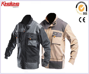 China Wholesale Polycotton Workwear Jacket,Multipocket Work Jacket for Men