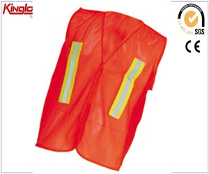 Gilet piccolo di vendita calda della Cina, gilet giallo fluorescente con nastri fluorescenti