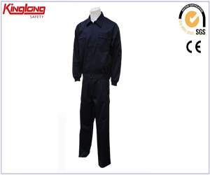 Conjunto de roupas de proteção de fabricante chinês 2 peças camisa e calça azul escuro