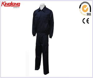 China manufacturer protective garments 2 pcs set dark blue shirt and pants