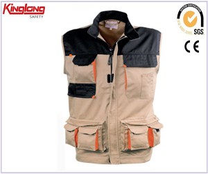 China supplier Fashion Work Vest,Multipocket Vest for Men Wholesale