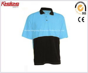 Classic type light blue polo shirts,Hi vis clothes summer wear t shirt price