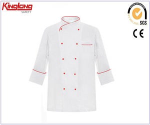 Custom Made Cook Clothes Restaurant Beathable Chef Jacket with Long Sleeve