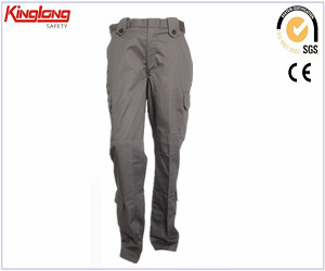 Custom wholesale China supplier high quality mens workwear cargo kaki pants with multi pockets
