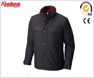 Dark grey mens winter workwear jackets price,Polyester warm working thermal jacket for sale