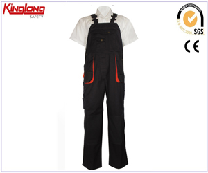 Factory Worker Bib Pants ,Security Workwear Overall With PVC Zipper