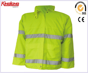 Fluorescencyjna ciepła zimowa odzież robocza, dostawca kurtek zimowych w Chinach