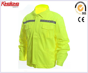 Fluorescent yellow reflective work suit,Police safety workwear jacket