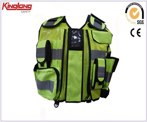 Functional design multi pockets colorful vest,China manufacturer hot style workwear waistcoat