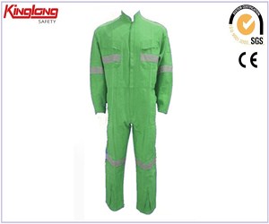 Green unisex workwear coveralls price,High quality working coveralls for sale