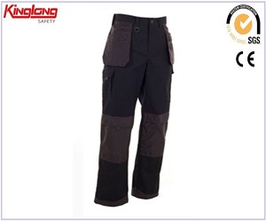 Grey color combination cotton pants and trousers,High quality mens workwear pants price