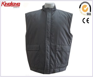 Grey mens autumn wear windbreaker for sale,High quality comfortable cotton vest price