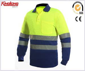 Hi Visibility Color combination Clothing,Long Sleeves Fluorescent Shirt