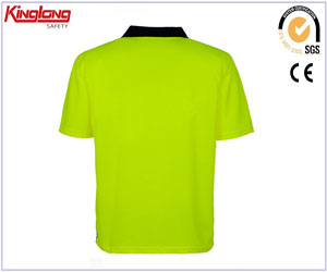 Hi Viz Safety V Neck T-shirt,Mens EN471 Reflective Tape Short Sleeve Shirt