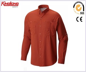 High quality wholesale mens fishing shirts price,Cotton fabric working shirt china supplier