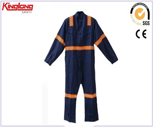 Macacão de trabalho retardador de chamas de alta visibilidade 100% algodão uniforme de trabalho de engenharia roupas de segurança