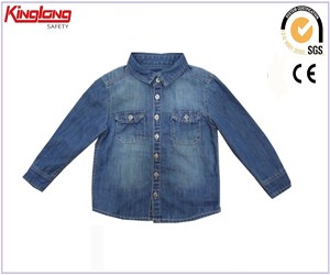 Kids wear denim fabric top shirt,Comfortable free size high quality children denim shirt