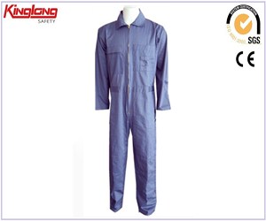 Light blue mens cotton workwear coveralls,China manufacturer T/C work coverall for sale
