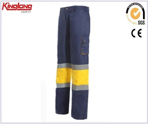 Pantaloni da lavoro ad alta visibilità da uomo di alta qualità, pantaloni da lavoro ad alta visibilità in policotone in vendita